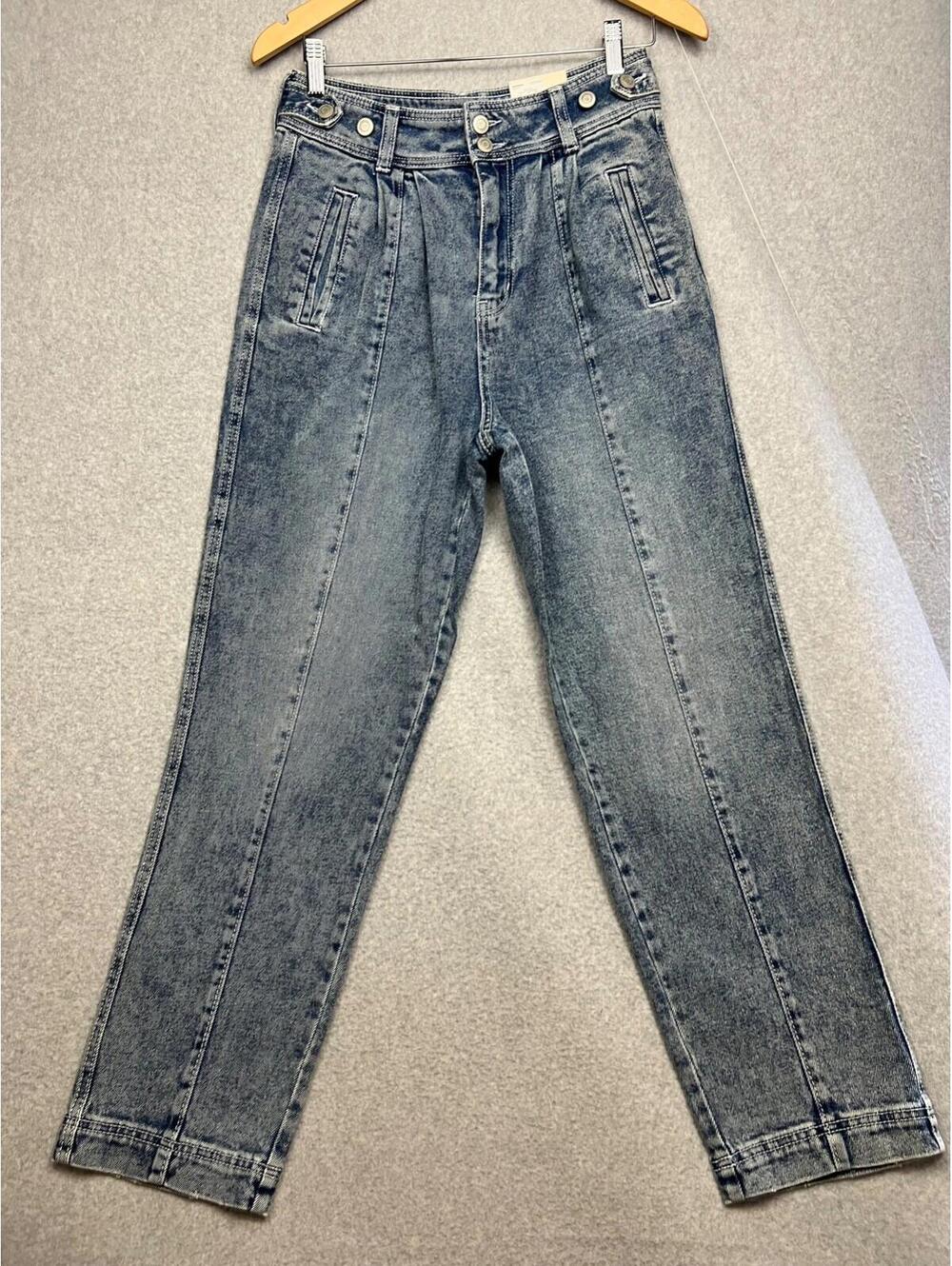 SO Retro Vintage Style Super High Rise Straight Leg Jeans Juniors Size 9/29 W